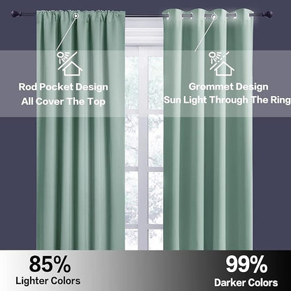 RYB HOME Rod Pocket Blackout Curtains - Image 6