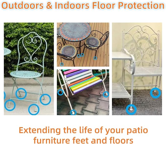 Wrought Iron Patio Furniture Feet Caps - Image 7