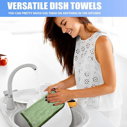 KinHwa Kitchen Washcloths for Dishes Absorbent Microfiber Dish Cloths Quick Dry - Image 3
