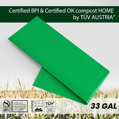 Compostable 33 gallon Large Garbage Bags, Fits 33-36 gallon trash can, Extra - Image 3