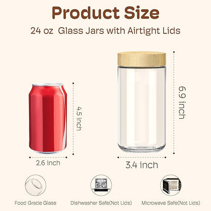 6 pack 24oz Overnight Oats Containers - Image 2