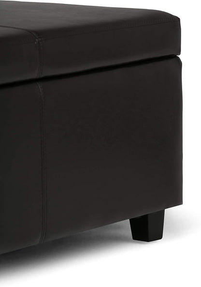 SIMPLIHOME Avalon 48 inch Wide Contemporary Rectangle Storage Ottoman Bench in - Image 6