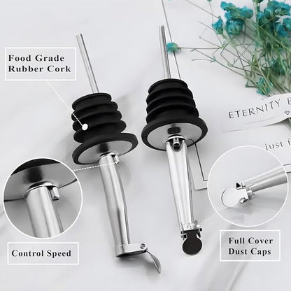 12 Pack Oil Pourers with Flip Top, Olive Oil Dispenser Spout, Speed Pour Spouts - Image 3