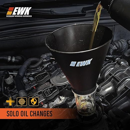 EWK Oil Funnel Threaded Engine Oil Fill Funnel, Secure No-Leak Design - Image 3