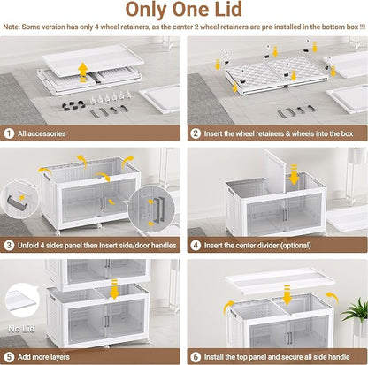 BROVIEW 52.7"H 150Gal Plastic Storage Bins - Image 8