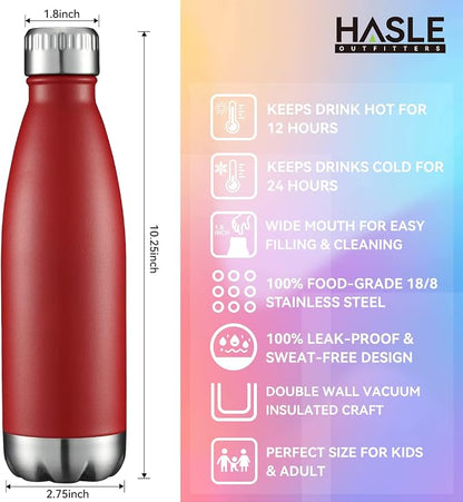HASLE OUTFITTERS 17oz Stainless Steel Water Bottles, Vacuum Insulated Water - Image 5