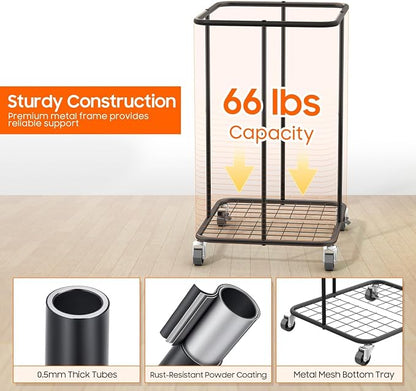 150L Laundry Hamper with Wheels, Rolling Laundry Basket with Metal Frame and - Image 5