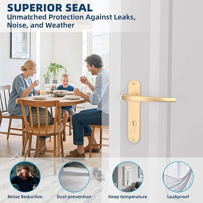 Heavy-Duty 36 ft x 2 in Weather Stripping, Extra Thick 2mm Door Draft Stopper - Image 7