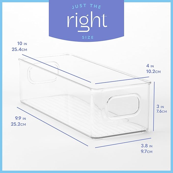 Plastic Food Storage Clear Container 2 Pack Bin - Image 3