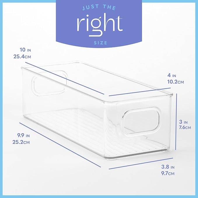 Plastic Food Storage 8 Pack Clear Container Bin - Image 3