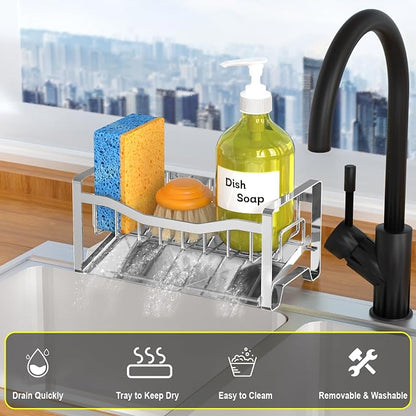 Maifan Stainless Steel Kitchen Sink Caddy Organizer - Image 3