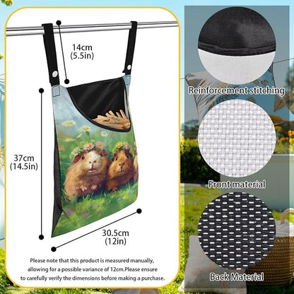 Guinea Pig Clothespin Bag Space-Saving Laundry Hanging Storage Organizer - Image 6