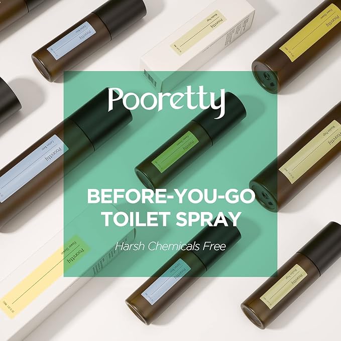 Pre-Poop Aromatic Bathroom Toilet Spray, Potty Deodorizer, Neutralize Bad Odors (1.69 fl.oz.) - Fresh Eucalyptus and Bergamot Scent