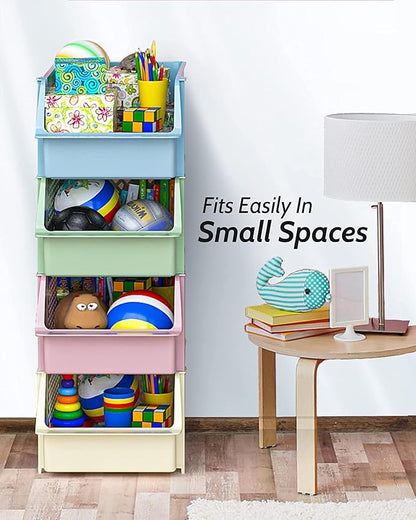 Skywin Plastic Stackable Storage Bins - Image 5