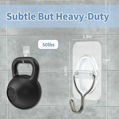 Adhesive Wall Hooks No Damage, Stick On Hooks - Image 2