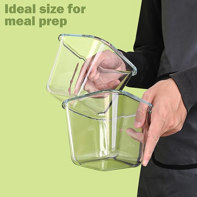 Glass Soup Containers with Lids 32 oz, 4 Cup Glass Storage Containers, Tall - Image 2