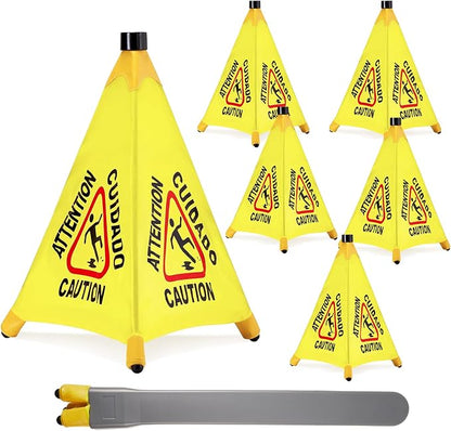 6 Pcs Pop up Wet Floor Sign by Seeshack