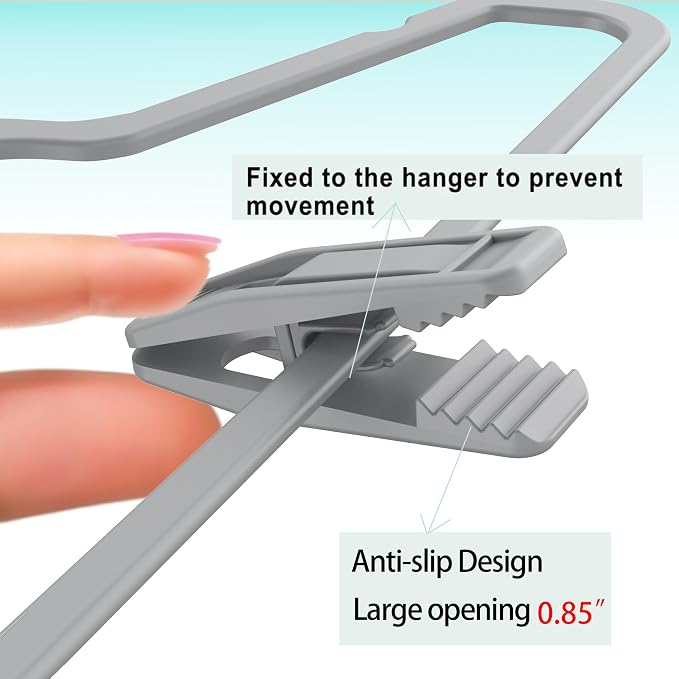 Hanger Clips Perfect for Velvet Hangers, Strong Plastic Clips Pant Skirt Hanger - Image 3
