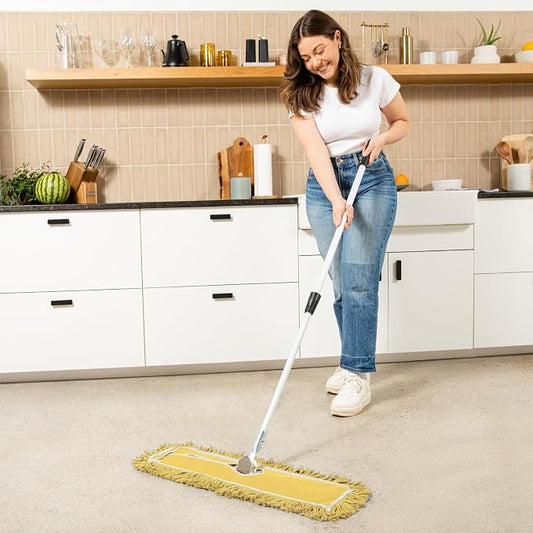 36 Inch Yellow Commercial Dust Mop & Floor Sweeper - Image 2
