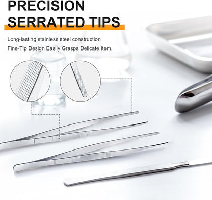 Yaomiao 4 Packs Bar Tweezers Long Garnish Tongs Bar Tweezers Stainless Steel - Image 3