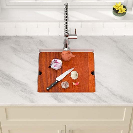 Dcolora 18 Inch Wet Bar Sink Granite Composite White Undermount Small Kitchen Sink Single Bowl With Workstation #DC-GU0001WS