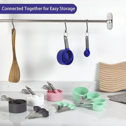 Measuring Cups and Spoons Set of Huygens Kitchen Gadgets 10 Pieces, Stackable - Image 5