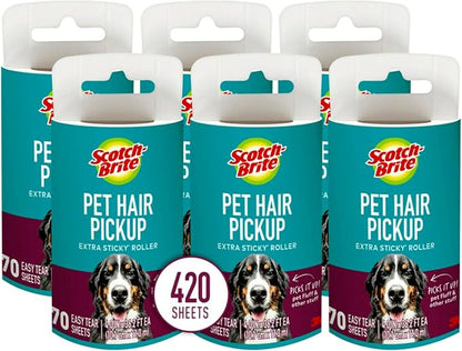 Scotch-Brite Pet Hair Pickup Extra Sticky Lint Roller, Designed by Scotch-Brite
