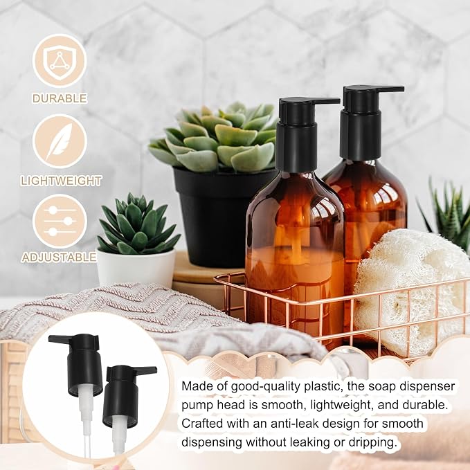 uxcell 4 Pcs Soap Dispenser Pump Heads, Hand Soap Dispensers Top Pumps - Image 4