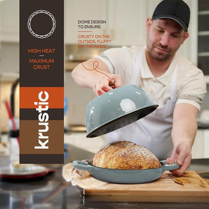 Enameled Cast Iron Dutch Oven for Sourdough Bread Baking | 6 Quart Oval Pot - Image 4