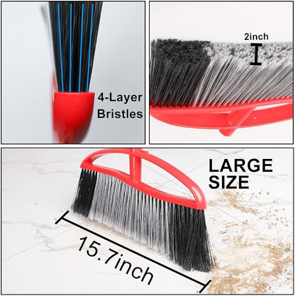 Outdoor Broom, 15.7" Wide Heavy Duty Angle Broom - Image 6