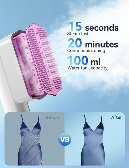 Steamer for Clothes, Sundu Portable Handheld Garment Steamer, 15s Fast Heat-up - Image 2