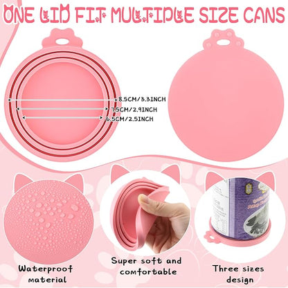 Uiifan Cat Food Lid Cat Food Can Covers Lids 8 Pcs Pet Can Supplies Set 5 - Image 4