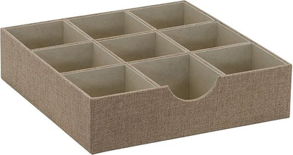 Household Essentials Brown 723-1 Deep 9 Section Drawer Organizer Box by HouseholdEssentials