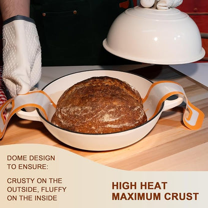 AHJ 6QT Dutch Oven For Bread Baking, Enameled Cast Iron Dutch Oven Pot - Image 3