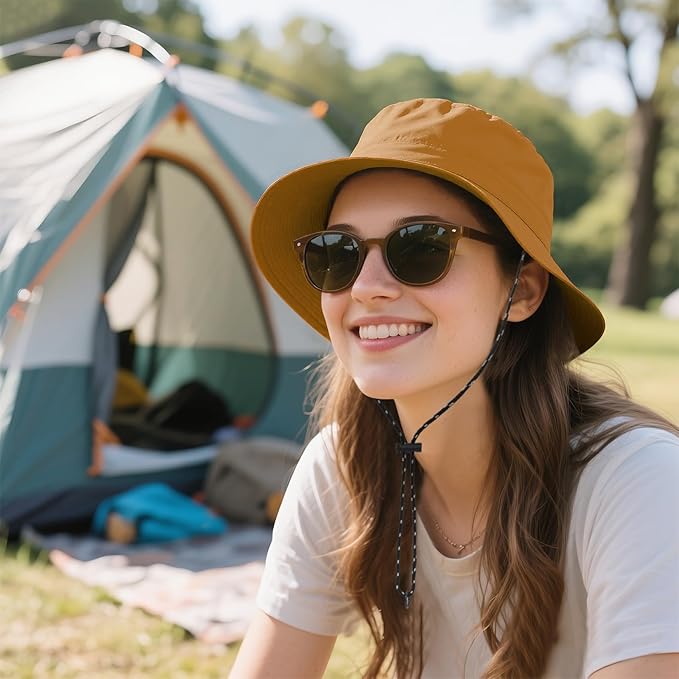 Durio Waterproof Bucket Hats for Woman UPF 50+ Sun Hat UV Protection Packable Rain Hats for Women Lightweight Hiking Hat