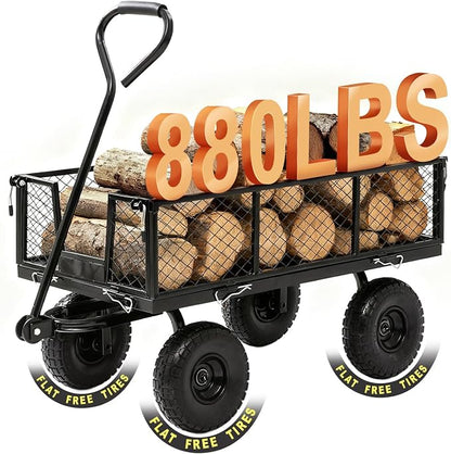 Garden Wagon Cart Heavy Duty 880 LBS Steel Utility Cart - Image 6