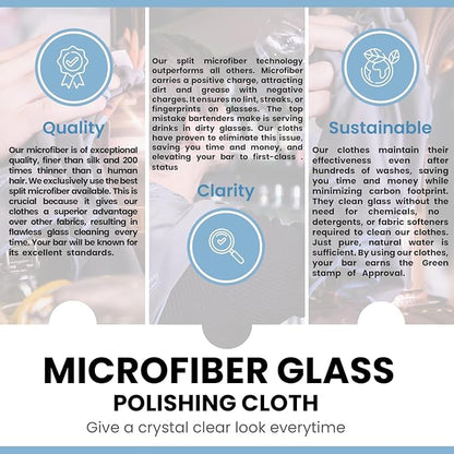 Trendy Bartender Toast to Perfection Microfiber Glass Polishing Lint-Free Cloth - Image 4