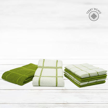 100% Cotton Terry Dish Cloth & Dish Towel, 6 Pack, Super Soft and Absorbent - Image 3