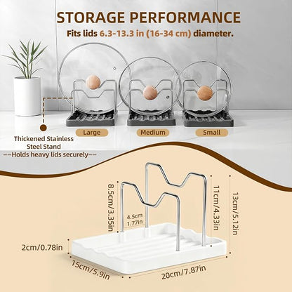2 in 1 Pot Lid Holder & Spoon Rest - Image 5