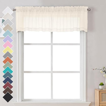 Chyhomenyc Cream Sheer Valances by Chyhomenyc