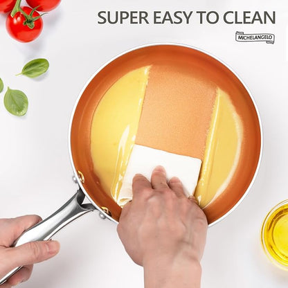 MICHELANGELO Sauce Pan Set, Ultra Nonstick Saucepan Set of 3, Ceramic Saucepans - Image 4
