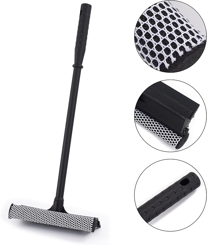 Matthew All Purpose Window Squeegee w/Premium Microfiber Cloth 3Pcs, Car - Image 2