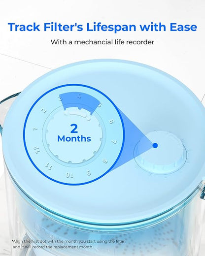 Waterdrop PT-72B-A Glass Alkaline Water Filter Pitcher, Eco-Friendly, Enhances - Image 8