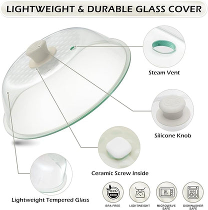 OEC Lighter Weight Tempered Glass Microwave Splatter Cover - Image 3
