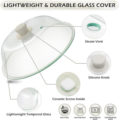 OEC Lighter Weight Tempered Glass Microwave Splatter Cover - Image 3