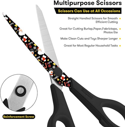 iBayam All Purpose Scissors for Construction Scrapbook Kraft Craft Paper - Image 7