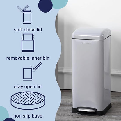 happimess HPM1007C Betty Retro 8-Gallon Step-Open Trash Can - Image 3
