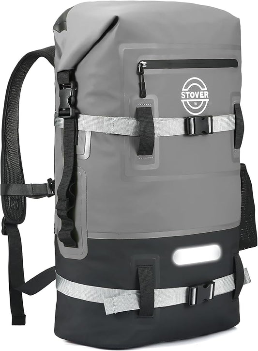 STOVER 5/10/25/30/40/55L Waterproof Backpack- Floating Dry Bag for Kayaking, Travel, Beach, Hiking, & Camping, Men/Women