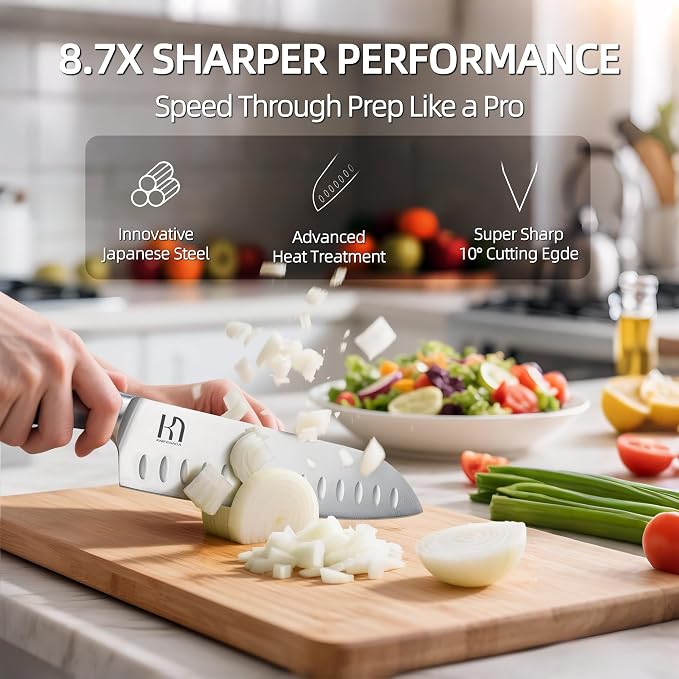KnifeSaga Kitchen Knife Set 14 Piece Premium Japanese High Carbon Stainless - Image 2