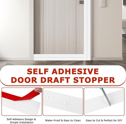 Weather Stripping Self Adhesive Door Draft Stopper Flexible Shower Door Bottom - Image 4
